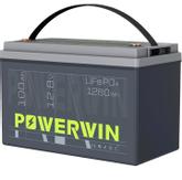 Powerwin BT100 12.8V 100Ah LiFePO4 litiumbatteri for båt, hytte, campingvogn og bobil (forbruk) (POWERWIN-BT100)