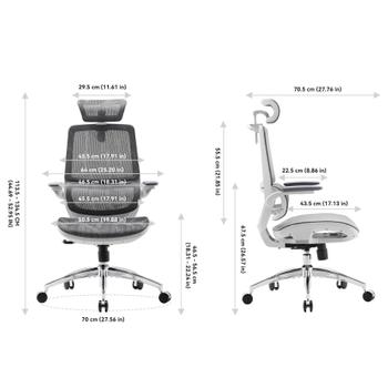 Sihoo M59AS ergonomisk kontorstol svart - 5 års garanti (SH-M59AS-M302)