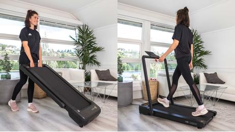 Urevo Strol 2S Pro tredemølle testvinner,  12km/t gåmølle, kontormølle,  108x42cm løpebånd, 120 kg vektkapasitet (URTM036)