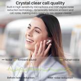 Tozo A3 White støydempende ørepropper True wireless-hodetelefoner med mikrofon (TZ-A3White)