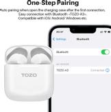 Tozo A3 White støydempende ørepropper True wireless-hodetelefoner med mikrofon (TZ-A3White)