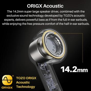 Tozo A3 White støydempende ørepropper True wireless-hodetelefoner med mikrofon (TZ-A3White)