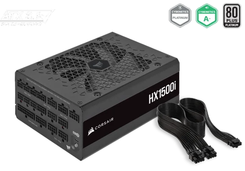 Corsair HX1500i - 1500W Platinum PSU PCIe 5.1 - ATX 3.1 - Ultra-Low Noise - 10 års garanti (CP-9020261-EU)