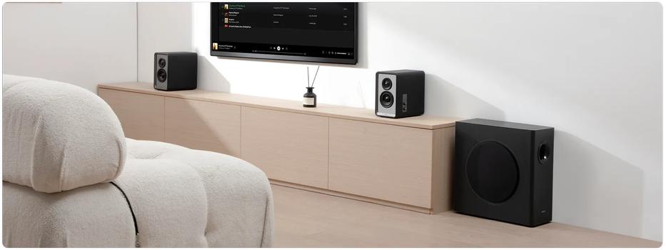 Edifier T5s Powered Subwoofer Black 70W, 8", 35-115Hz, 40x40x17cm (T5S-BK)