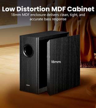 Edifier T5s Powered Subwoofer Black 70W, 8", 35-115Hz, 40x40x17cm (T5S-BK)