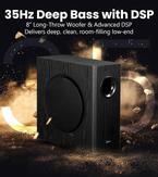 Edifier T5s Powered Subwoofer Black 70W, 8", 35-115Hz, 40x40x17cm (T5S-BK)