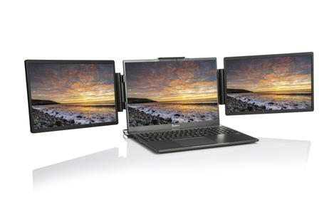 Ontario trippel skjerm for laptop 14" skjermsett for bærbare PC'er - får strøm og videosignal gjennom én USB-C-kabel (ONT-PM14H)