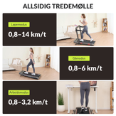 OYeet YT104 tredemølle med stigningsfunksjon 14km/t 105x43cm løpebånd (TM-YT104)