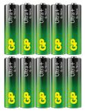 GP Ultra Plus AA-batteri 10-pk Alkaline 5AUP/LR6 (151441)