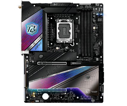 ASRock Z890 Nova WiFi, ATX LGA1851, 1x M.2 PCIe 5.0, 5x M.2 PCIe 4.0, 2x Thunderbolt 4, 2.5GbE + 5GbE LAN, Wi-Fi 7 320MHz (802.11be),  BT5.4 (90-MXBPS0-A0UAYZ)
