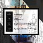 Huion LED lysbord LA3 oppdatert forbedret versjon av LED lysbord A3 (HUION-LA3-)