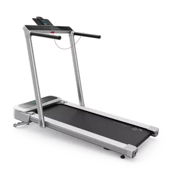 Urevo Foldimix 5L Pro sølv sammenleggbar tredemølle med stigningsfunksjon,  13.4km/t, 120x40cm løpebånd (URTM045)