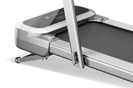 Urevo Foldimix 5L Pro sølv sammenleggbar tredemølle med stigningsfunksjon,  13.4km/t, 120x40cm løpebånd (URTM045)