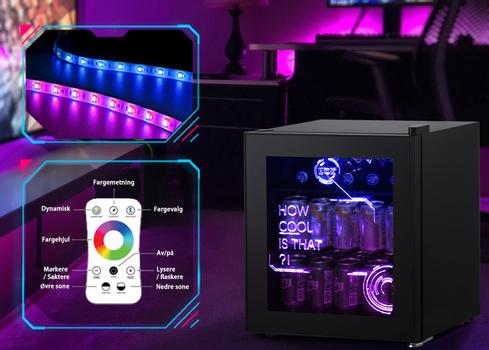 HCK Cyberpunk gaming-kjøleskap 48L (SC-46CTA-CYBER)