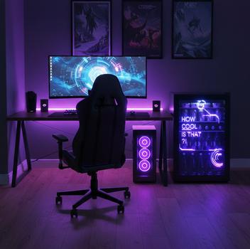 HCK Cyberpunk gaming-kjøleskap 115L (SC-130B-CYBER)