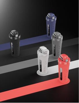 OYeet Shaker Bottle S2 - grå flaske til proteinpulver - 700ml (Bottle-S2-GR)