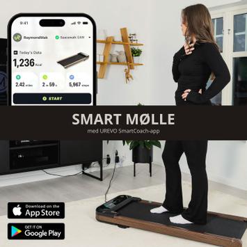 Urevo SpaceWalk E4W 6km/t tredemølle gåmølle, kontormølle,  101x38cm løpebånd, 120 kg vektkapasitet (URTM026)