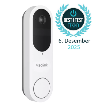 Reolink smart ringeklokke med kamera hvit, batteridrevet,  4MP oppløsning,  persondeteksjon (RL-Video-Doorbell-Batt)
