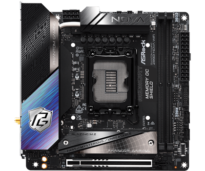 ASRock Phantom Gaming Z890I NOVA WiFi, mITX, LGA1851, 2x DDR5, 1x M.2 PCIe 5.0, 2x Thunderbolt 4, 5GbE LAN, Wi-Fi 7 320MHz (90-MXBPN0-A0UAYZ)