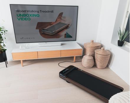 Urevo SpaceWalk E4W 6km/t tredemølle gåmølle, kontormølle,  101x38cm løpebånd, 120 kg vektkapasitet (URTM026)