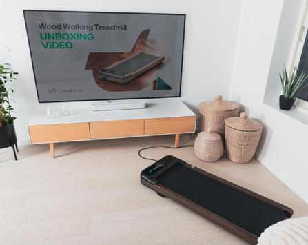 Urevo SpaceWalk E4W 6km/t tredemølle gåmølle, kontormølle,  101x38cm løpebånd, 120 kg vektkapasitet (URTM026)