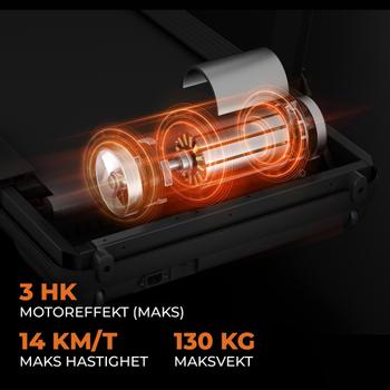 OYeet YT104 (Best i test) tredemølle med stigningsfunksjon 14km/t 105x43cm løpebånd (TM-YT104)