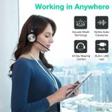 Yealink WH66 Wireless DECT Headset Teams Certified,  Office Single Ear (Mono) Headset for Desk Phone and PC, Cell Phone via Bluetooth,  Speakerphone (1308008)