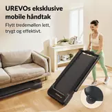 Urevo Strol 2S Pro tredemølle testvinner,  12km/t gåmølle, kontormølle,  108x42cm løpebånd, 120 kg vektkapasitet (URTM036)