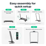 Urevo Walking Pad Handrail - stativ med håndtak for tredemøller og gåmøller med opptil 60cm bredde (URHD001)