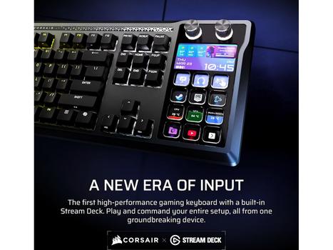 Corsair Galleon 100 SD gamingtastatur innebygd Stream Deck, RGB LED, Corsair MLX Pulse, nordisk layout (CH-912A31I-ND)