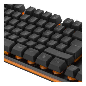 Deltaco Gaming DK210 Membrane Orange Keyboard, 25-anti-ghosting keys, black (GAM-021)