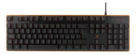Deltaco Gaming DK210 Membrane Orange Keyboard, 25-anti-ghosting keys, black (GAM-021)