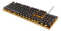Deltaco Gaming DK210 Membrane Orange Keyboard, 25-anti-ghosting keys, black (GAM-021)