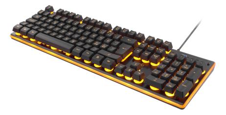 Deltaco Gaming DK210 Membrane Orange Keyboard, 25-anti-ghosting keys, black (GAM-021)