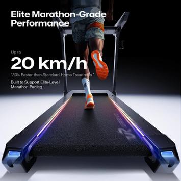 Urevo CyberMega tredemølle for maratonløpere 20km/t - 13.8" berøringsskjerm (URTM042)
