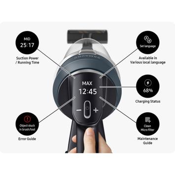 Samsung Jet 85 PetPRO støvsuger med 2-i-1 ladestasjon - 580W - opptil 60 min brukstid (VS20C85G2TN/WD)