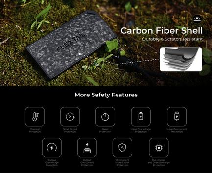 Flextail Zero Power Bank 22.5W - verdens letteste og tynneste 10000mAh nødlader - 145g - 9.9mm (ZERO-POWER)