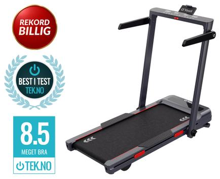 OYeet YT104 (Best i test) tredemølle med stigningsfunksjon 14km/t 105x43cm løpebånd
