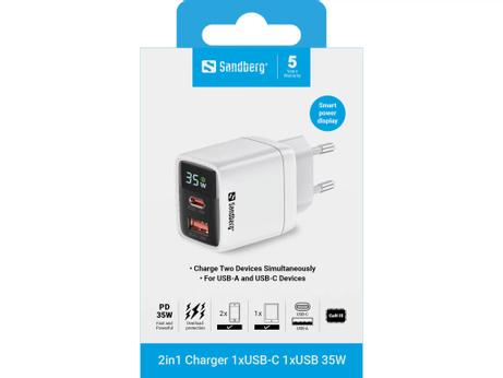 Sandberg 2in1 Charger 1xUSB-C 1xUSB 35W (441-52)