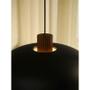BA Pendel Lampe Metall og Tre Svart (253711)