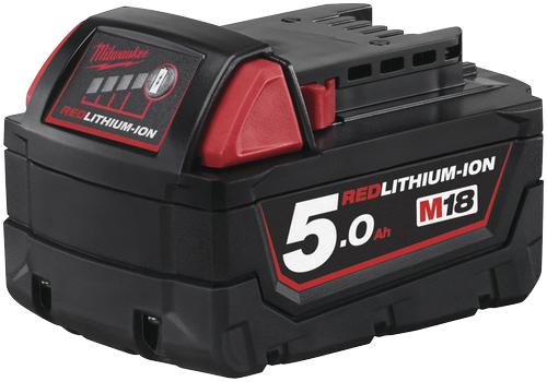 Milwaukee Batteri 18V/5,0Ah Li-ion M18 B5 (4932430483)