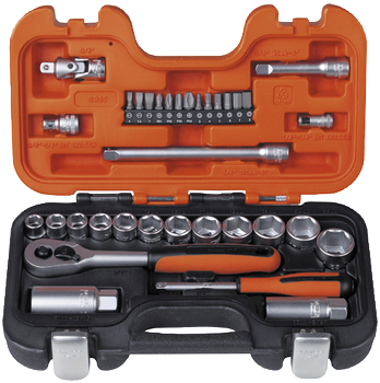 Bahco Hylsnyckelsats 1/4", 3/8" 33 delar S330 (S330)