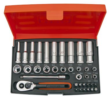 Bahco Hylsnyckelsats mm 1/4" firk. SL25L (SL25L)