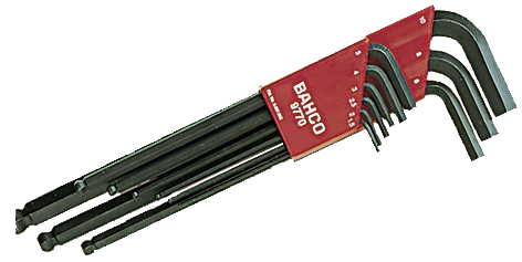 Bahco Insexnyckelsats1, 5-10 med kula BE-9770  (BE-9770)