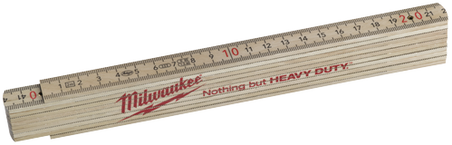 Milwaukee Måttstock i trä låsbar vid 180° 2 meter (4932459303)