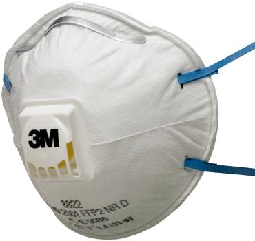 3M filtrerande halvmask, FFP2, med ventil, 8822, 10 st. (8822)