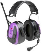 3M Peltor WS Alert XPI+ headset, lila kåpor, hjässbygel