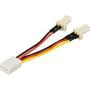 DELTACO 3-PIN internal voltage (male) - 3-PIN internal voltage (female)