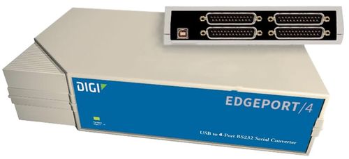 DIGI Edgeport  4 port  DB-25 RS232 to USB Converter (includes 1 meter A to B USB cable) (301-1016-01)