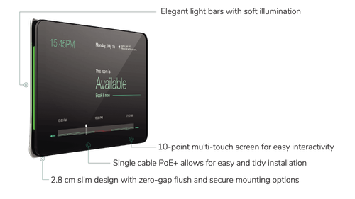 IAdea XDS-1078 10'' Android 7 room panel for Meetio solution incl. 3 year warranty (XDS-1078/MTO)